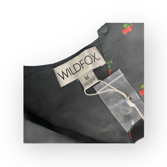 Deadstock: new Wildfox ꕥ Dolly Ruffled Mini Dress ꕥ Black Red Rose Print ꕥ Med ꕥ - Picture 8 of 17